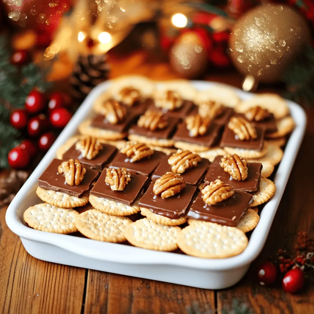 Für das Weihnachts-Crack Rezept brauche ich simple, aber leckere Zutaten. Die Basis sind Saltine Crackers. Diese geben dem Snack eine knusprige Struktur. Ich verwende eine Packung mit etwa 40 Crackern.