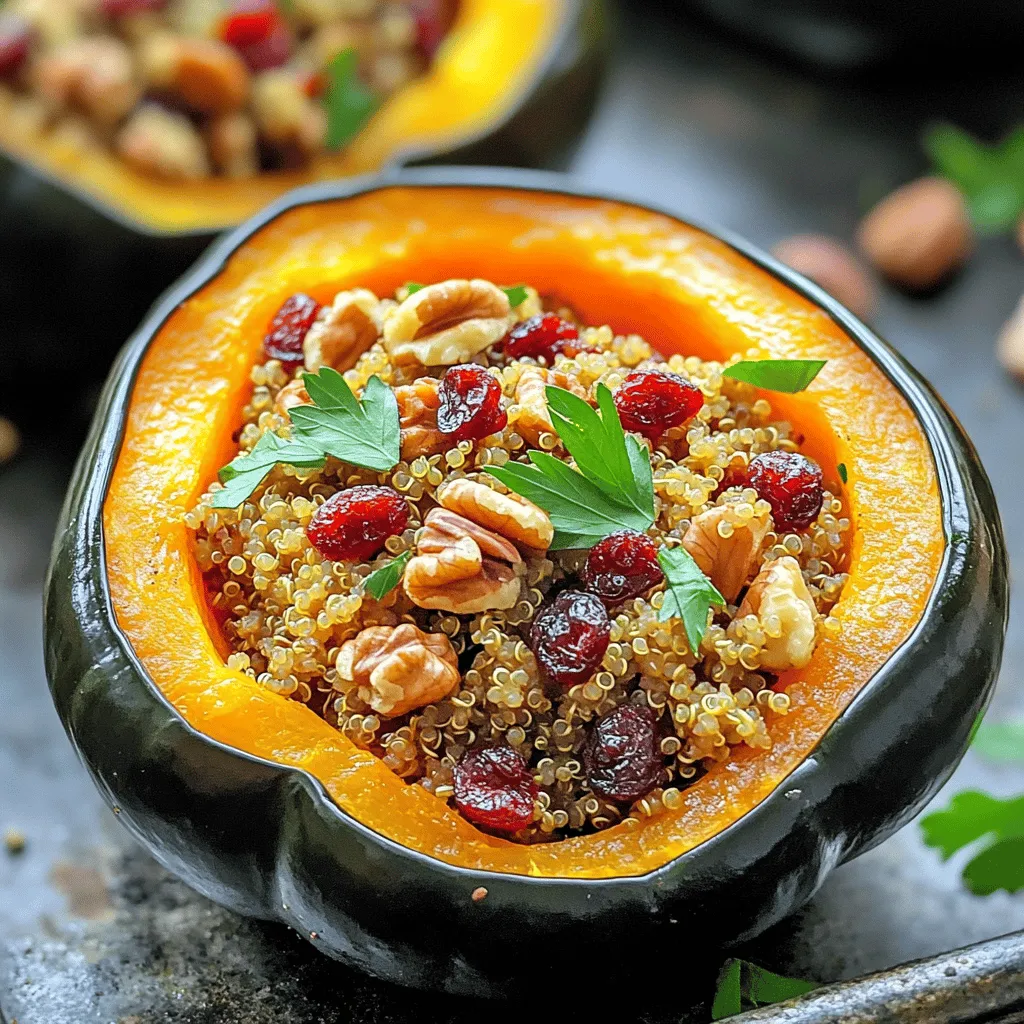 Gefüllter Eichelkürbis mit Quinoa Köstliches Rezept