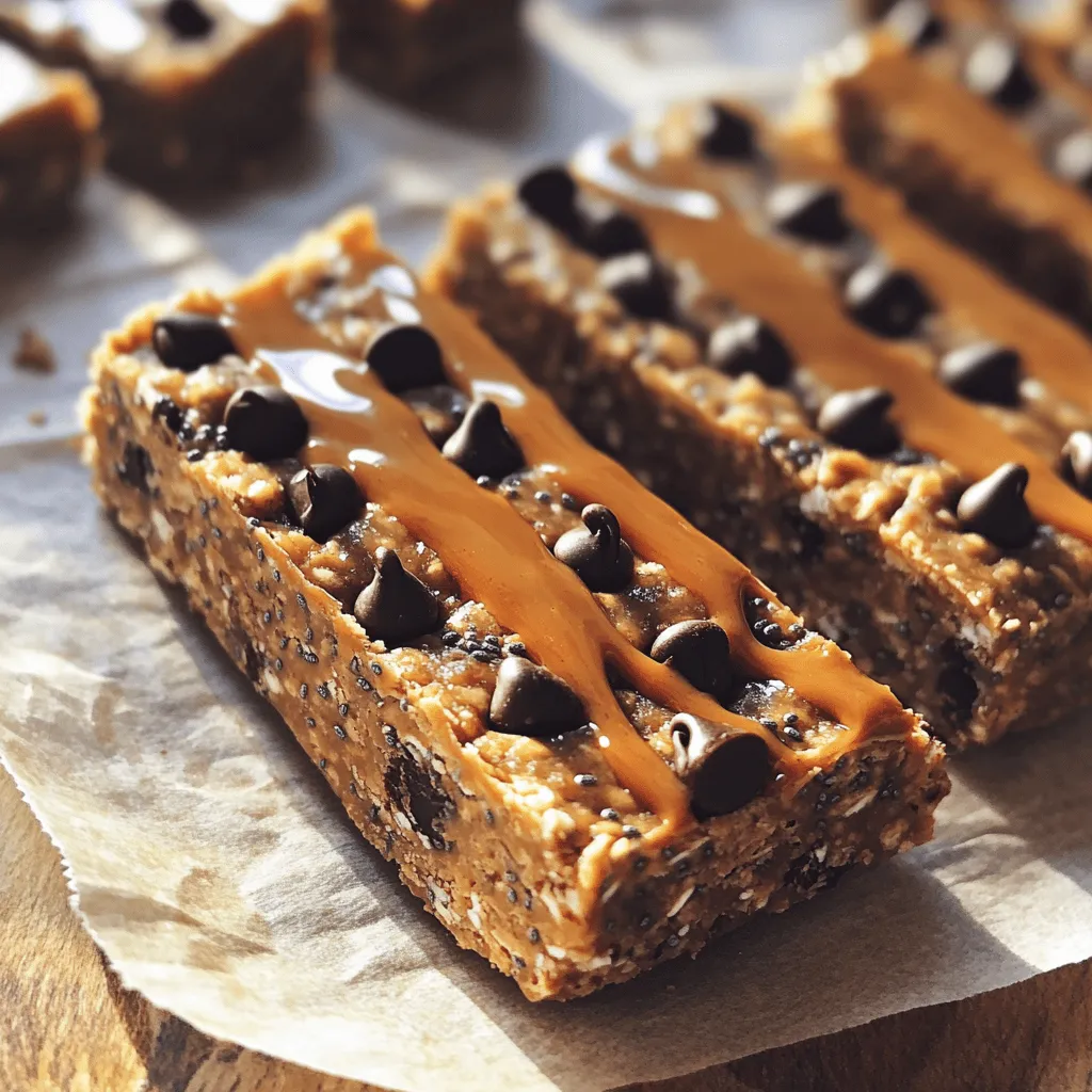 Peanut Butter Chocolate Chip Energy Bars Lecker und Nahrhaft