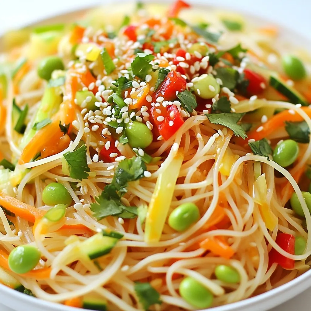 Sweet Chili Sesame Noodle Salad Frisch und Gesund