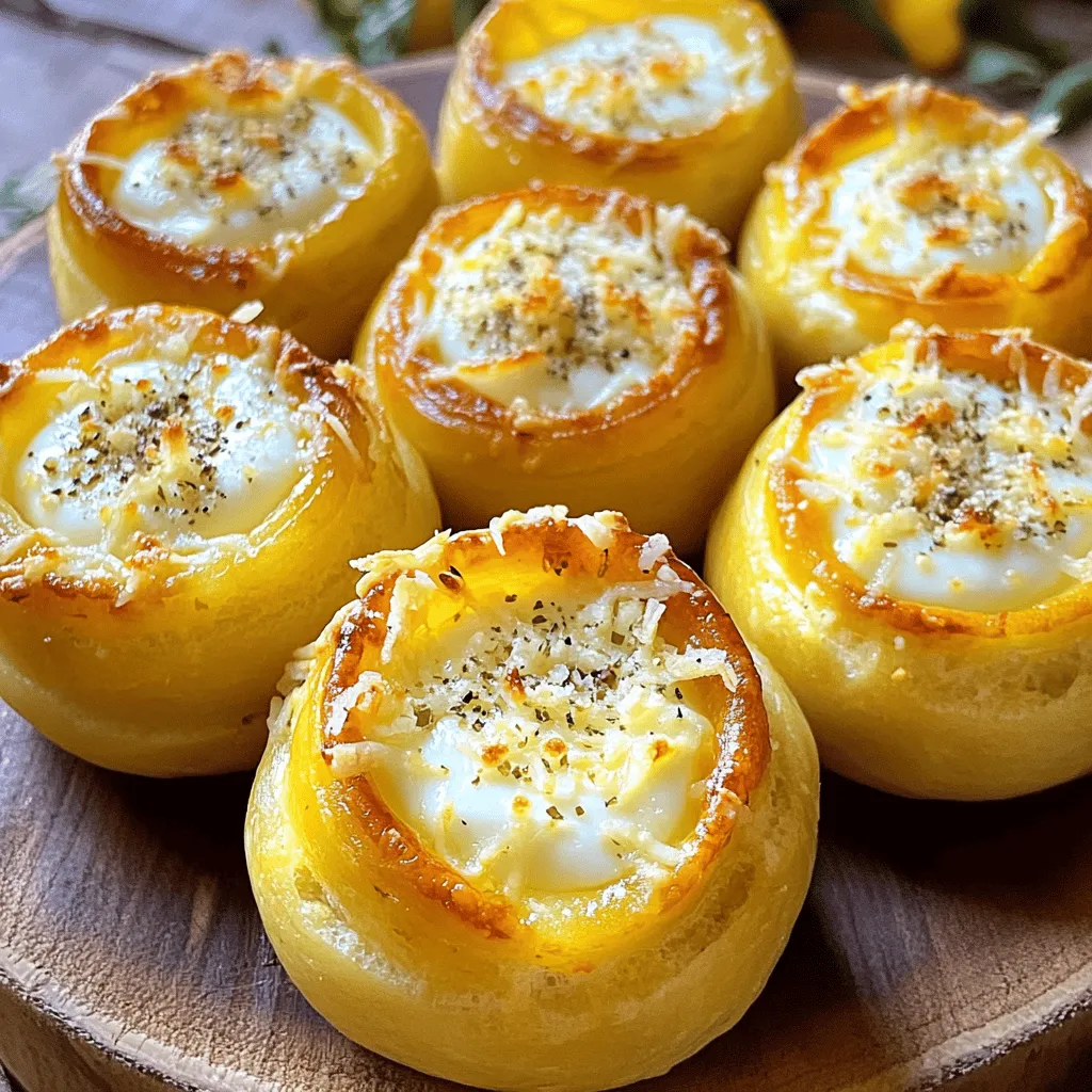 Um die besten Käse-Knoblauch-Bomben zu machen, brauche ich frische Zutaten. Ich benutze Pizzateig, Mozzarella, Frischkäse, Knoblauch, Butter und Gewürze. Diese Zutaten machen die Bomben lecker und saftig.