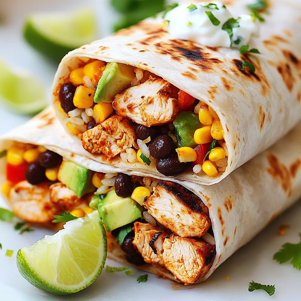 Smoky Chipotle Chicken Burrito Einfach und Lecker