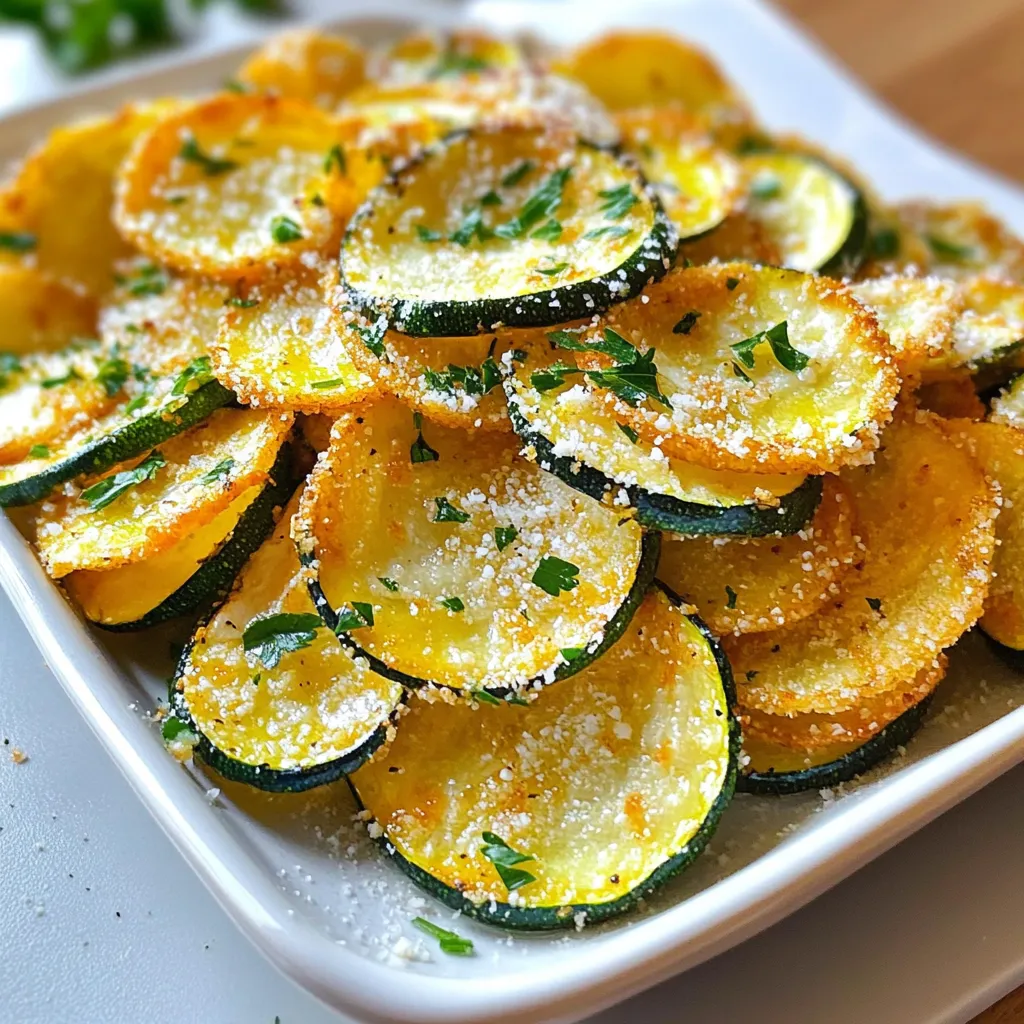 Knoblauch Parmesan Zucchini Chips Einfach Knusprig