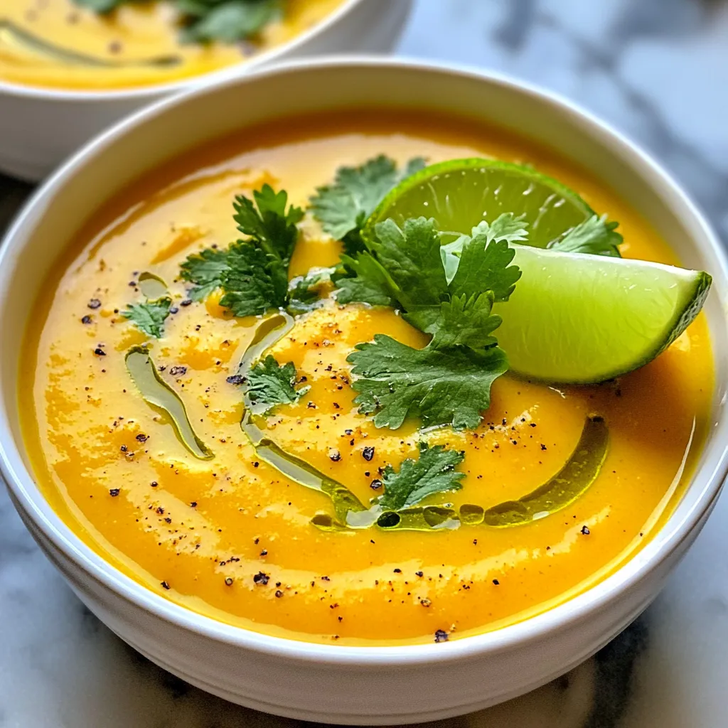 Kurkuma-Möhren-Kokos-Suppe Herzhaft und Cremig