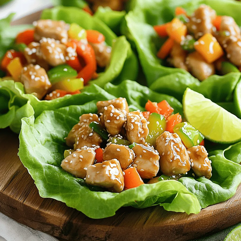 Leckere Honey-Lime Chicken Lettuce Wraps Rezept