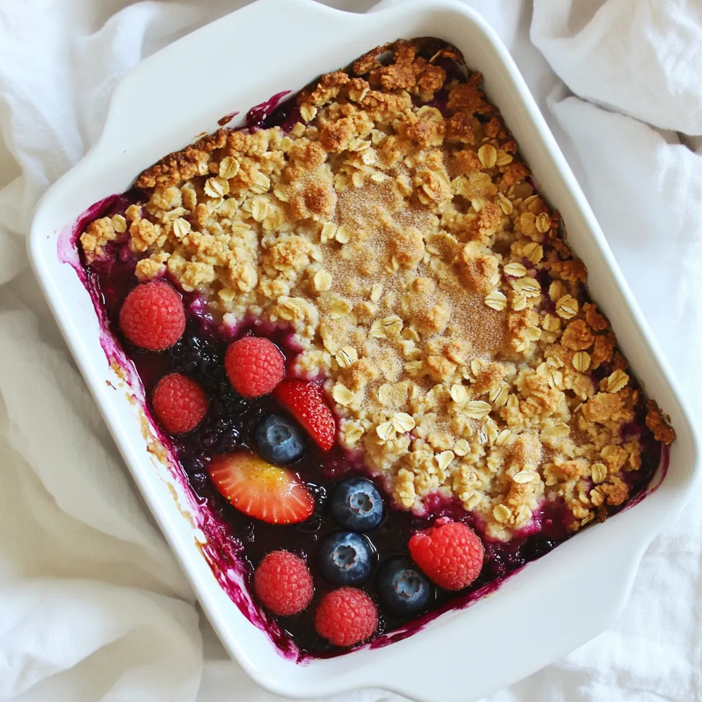 Triple Berry Crisp Einfaches und Leckeres Dessert