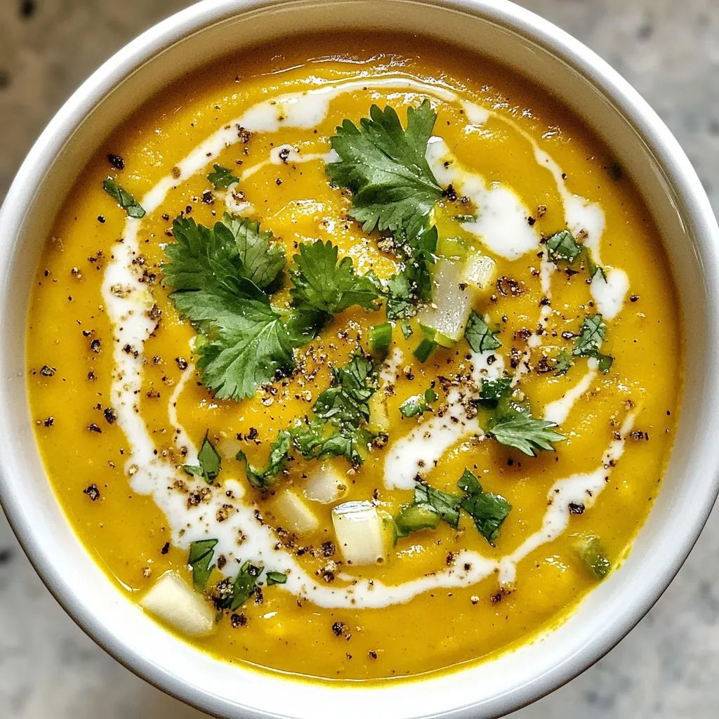 Cremige geröstete Kürbissuppe einfach und köstlich