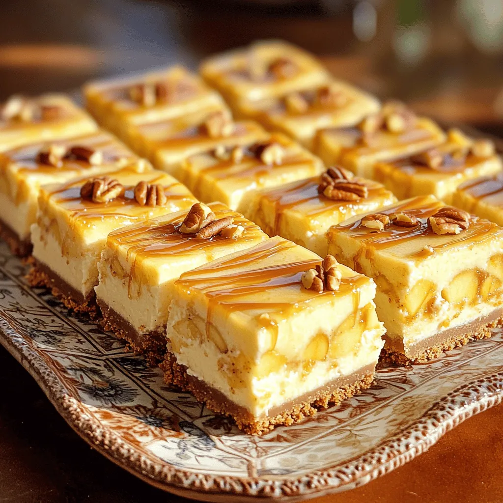 Karamell-Apfel-Käsekuchen-Riegel Einfaches Rezept