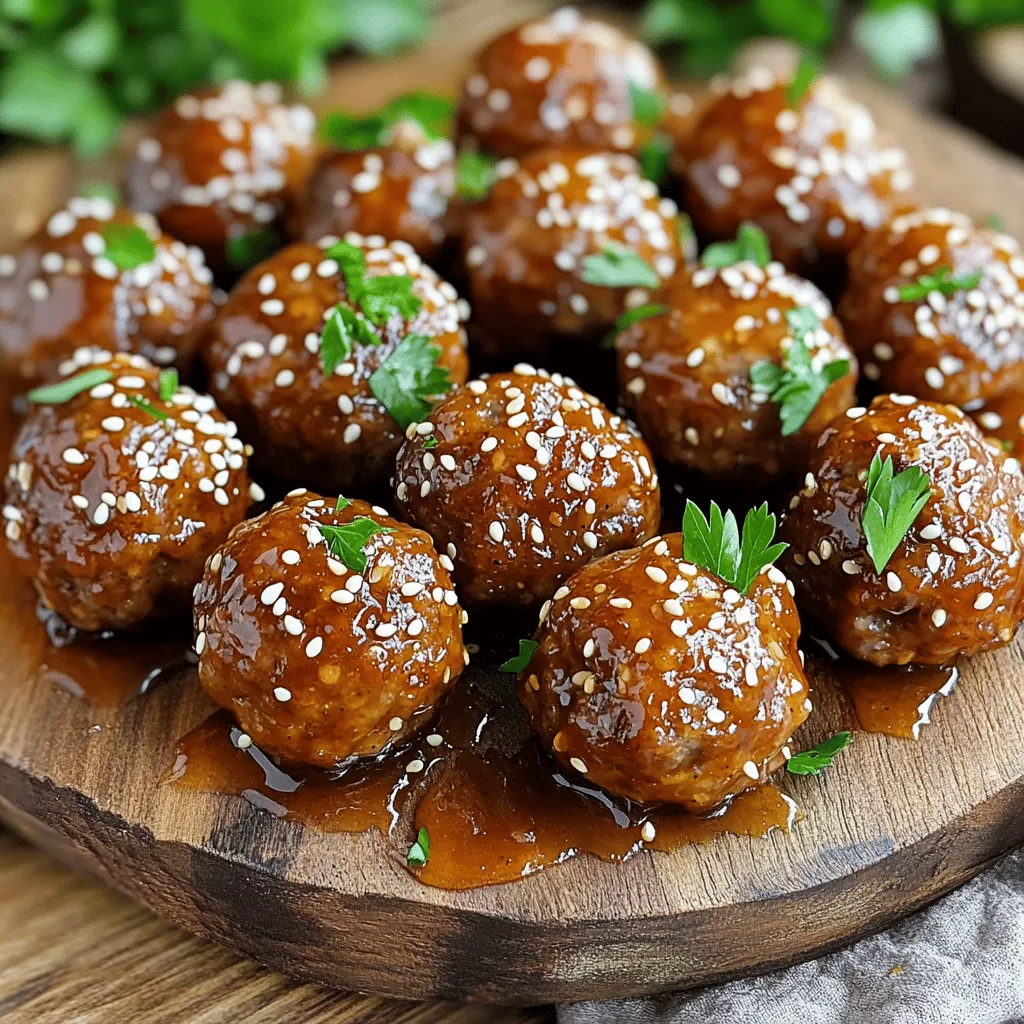 Honig Knoblauch Glasierte Fleischbällchen Einfaches Rezept