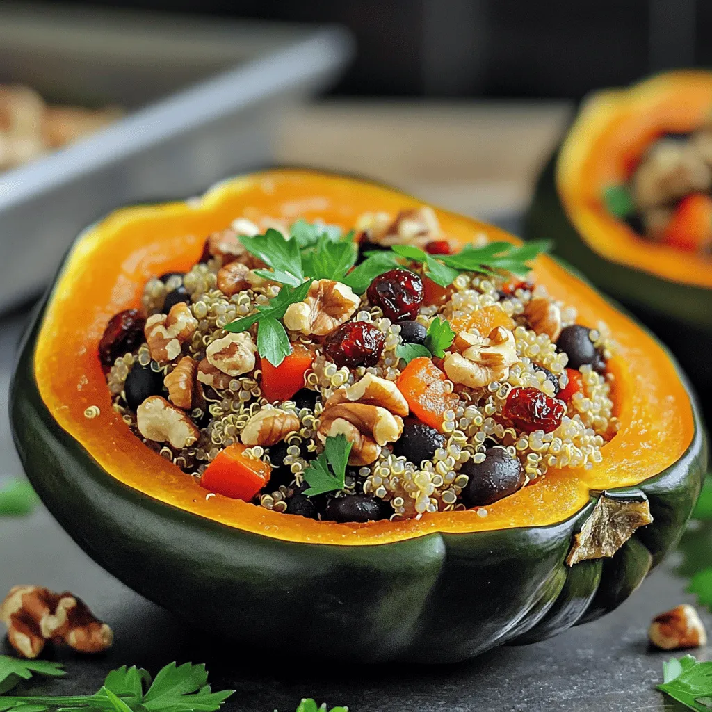 Gefüllte Eichelkürbisse mit Quinoa Köstliches Rezept