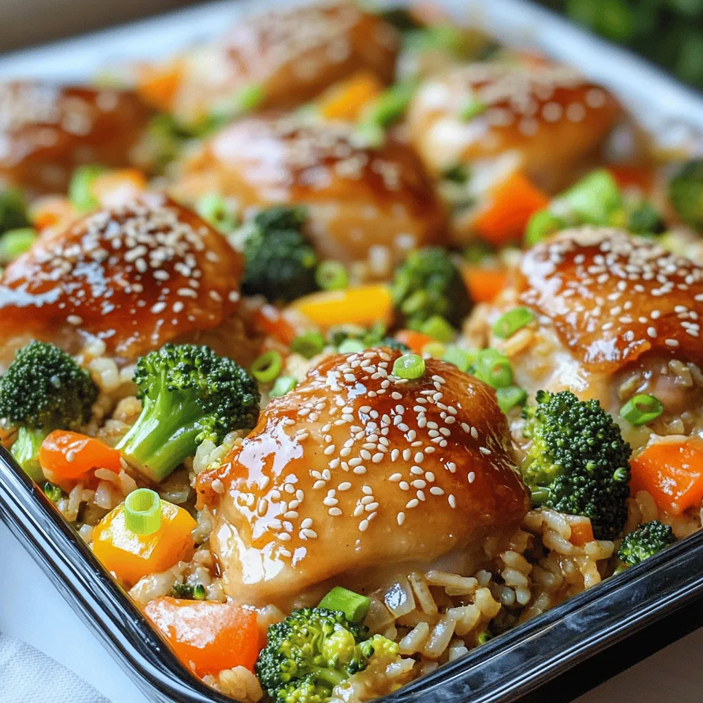 Teriyaki Chicken and Rice Casserole Lecker und Einfach