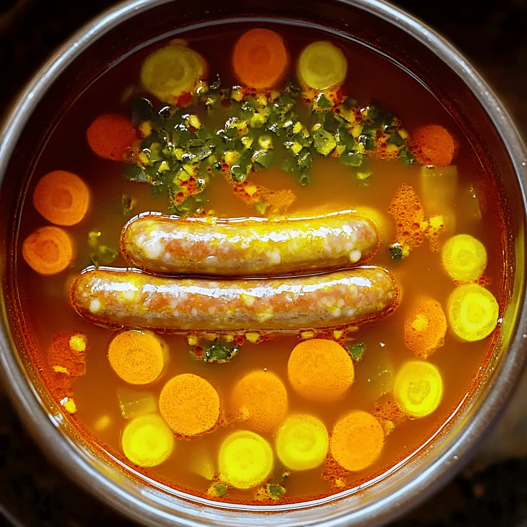 Wurstsuppe ist ein beliebtes Gericht aus vielen Gründen. Sie ist einfach zuzubereiten und sehr lecker. Dieses Gericht vereint Aromen und Texturen, die viele Menschen mögen. Es ist ein echtes Komfortessen, das uns an kalten Tagen wärmt.