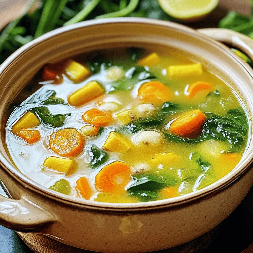 Für die wohltuende Kurkuma-Hühnchen-Suppe benötigst du einige einfache Zutaten. Diese sind: