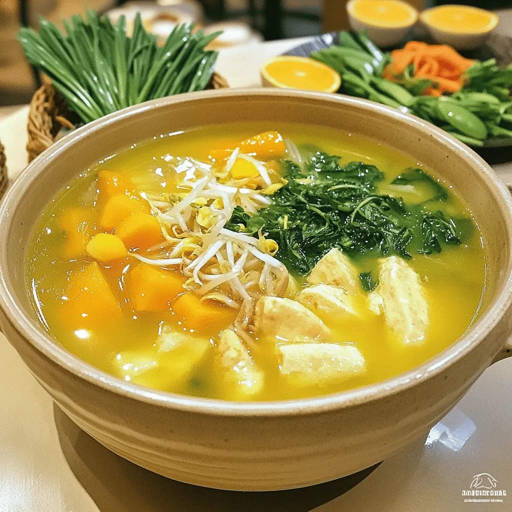 Wohltuende Kurkuma-Hühnchen-Suppe bei Entzündungen