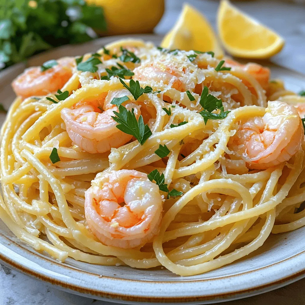Lemon Garlic Shrimp Pasta Einfache und köstliche Speise