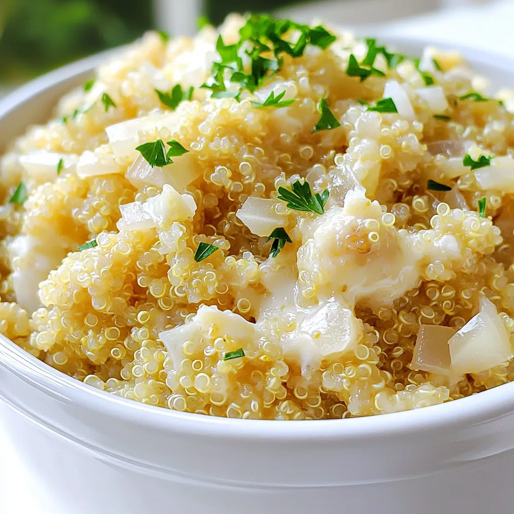 One-Pot Creamy Garlic Parmesan Quinoa Einfach und Lecker