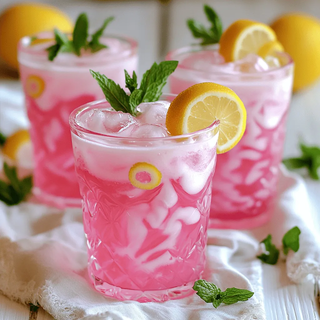 Whipped Pink Lemonade Erfrischendes Sommergetränk
