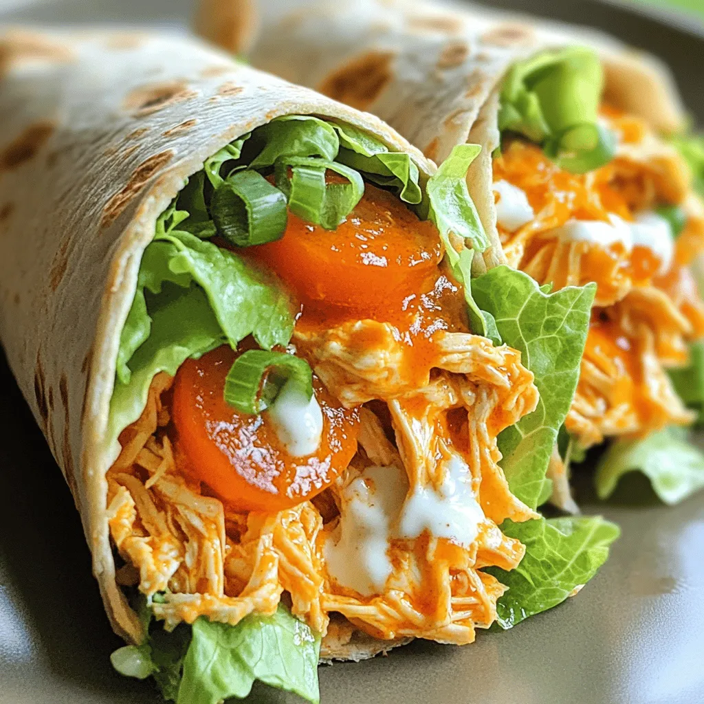 Buffalo Chicken Wraps Schnelle und köstliche Rezeptidee