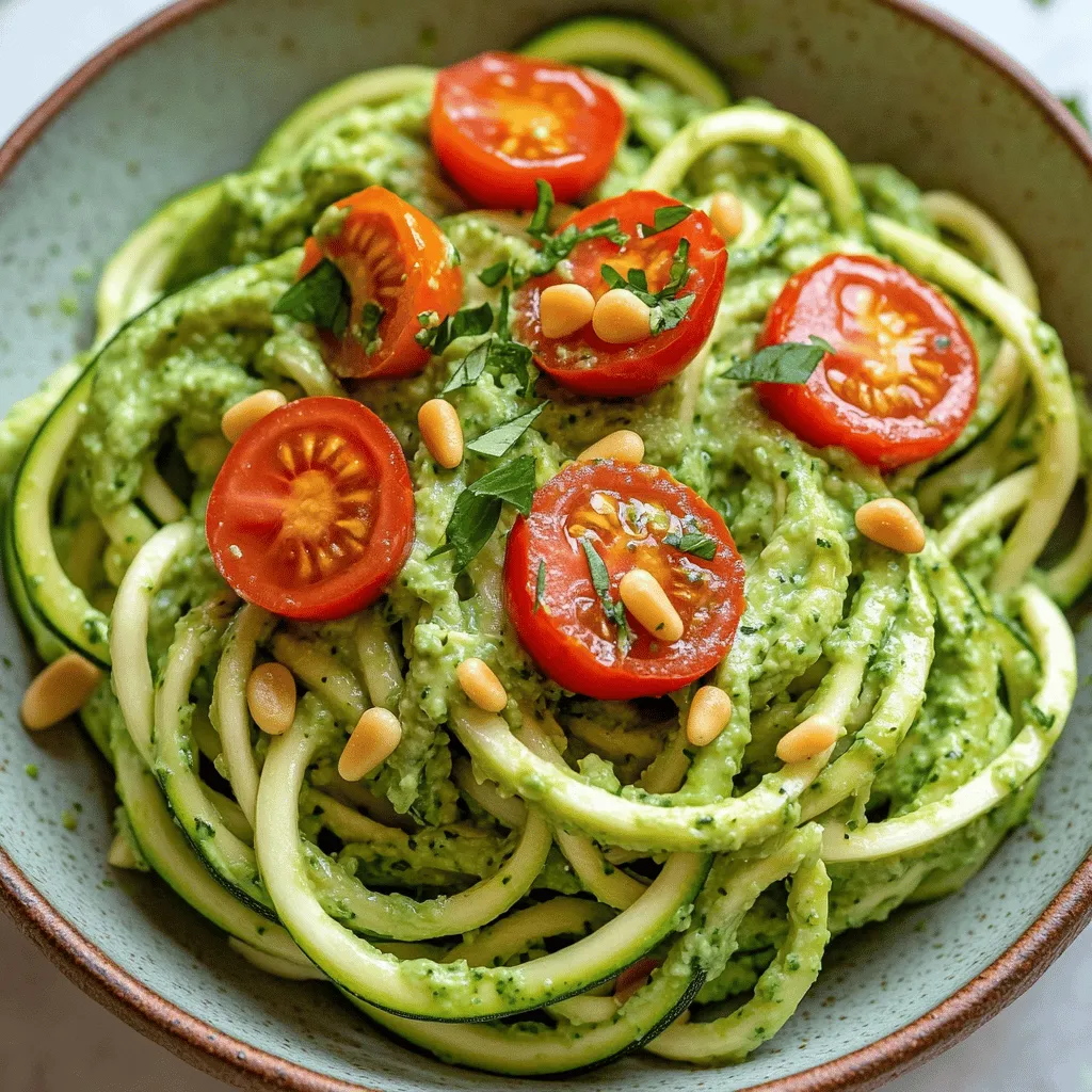 Zucchini-Nudeln mit Pesto Schnelle und gesunde Mahlzeit