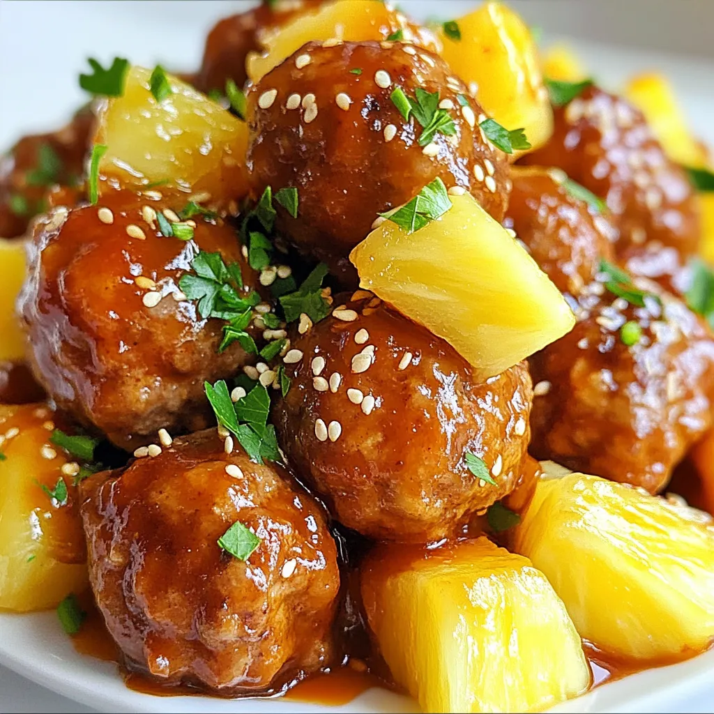 Sweet Chili Pineapple Meatballs Einfache und Leckereien