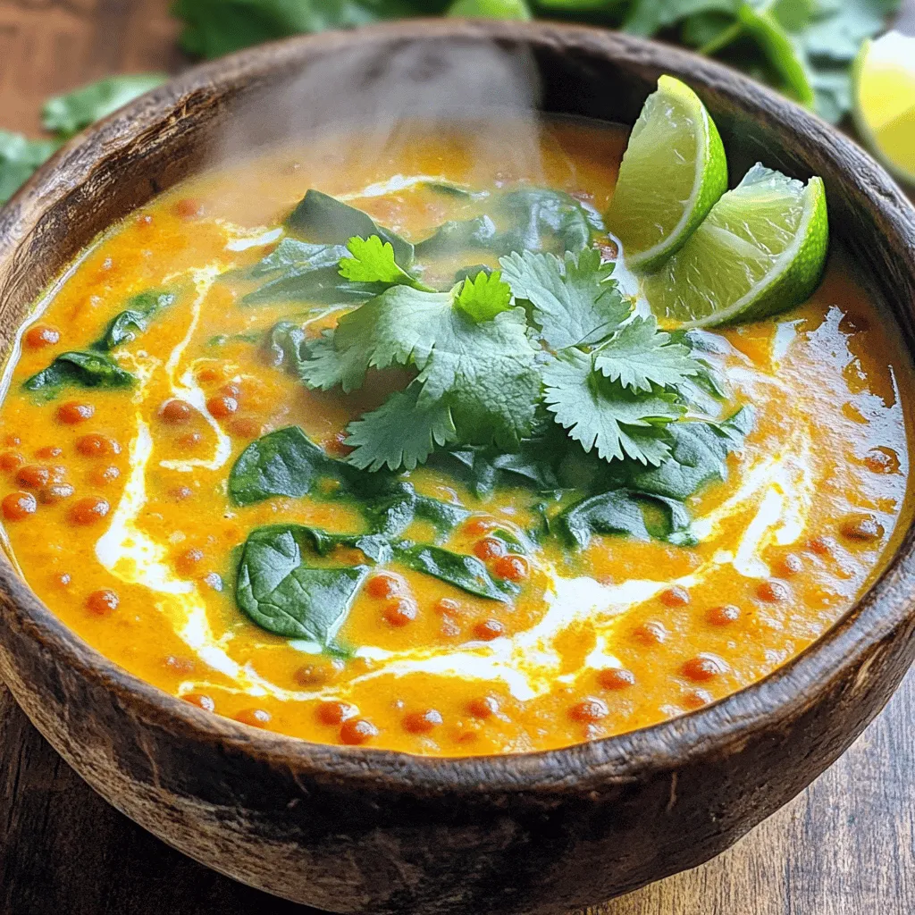 Köstliche 4. Coconut Curry Lentil Soup Einfaches Rezept