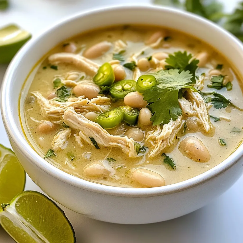 Cremige Knoblauch-Hühnchen-Chili Einfache Rezeptidee