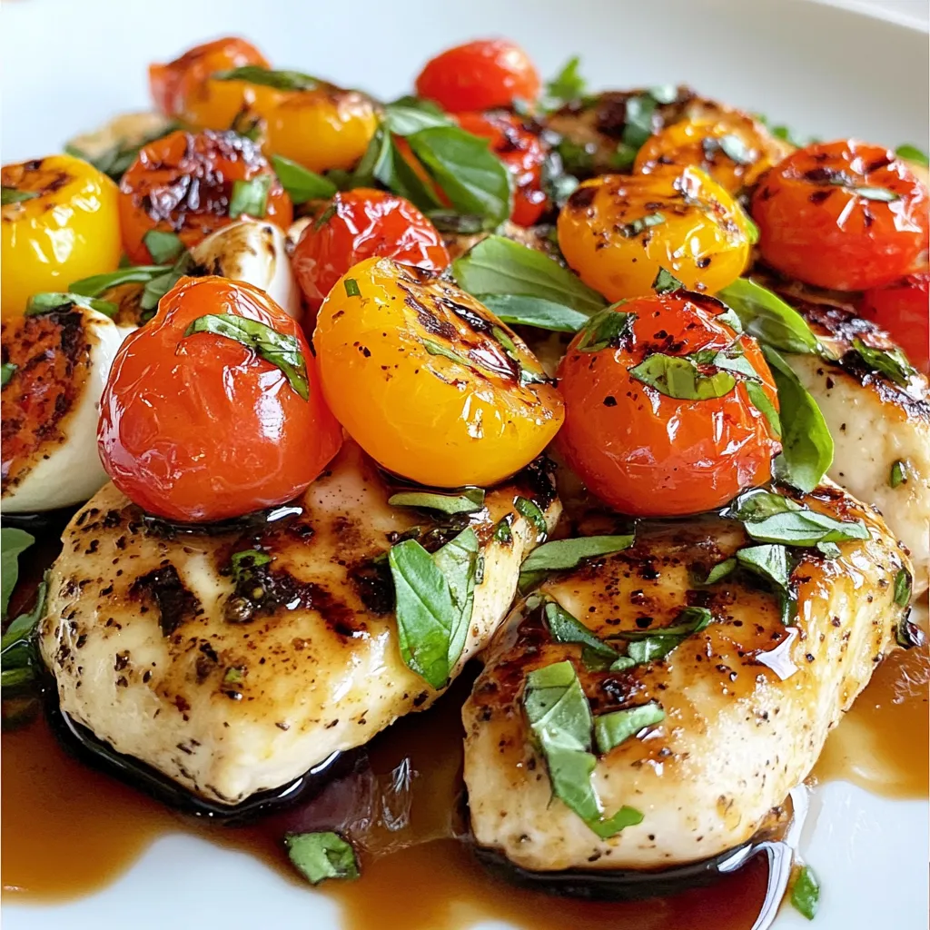 Tomato Basil Mozzarella Chicken Schnelle und einfache Mahlzeit