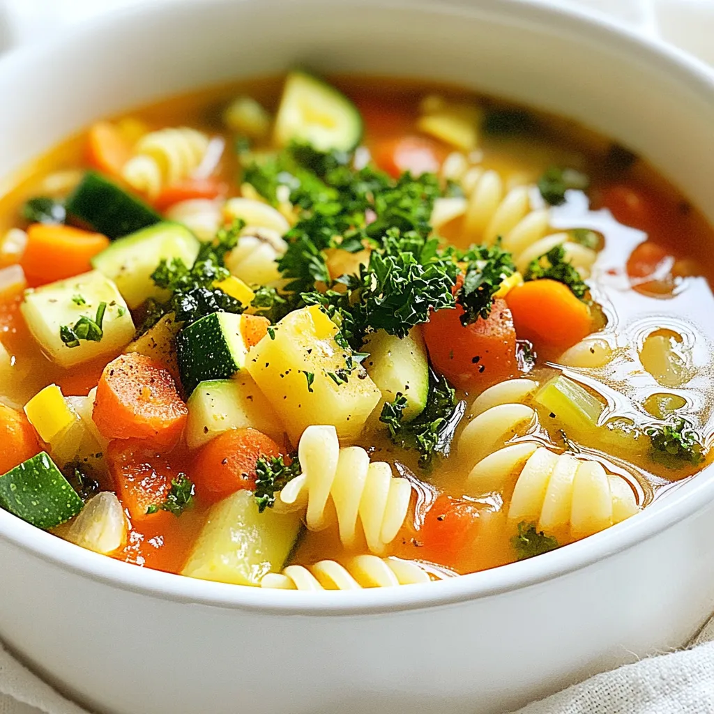 Veggie Packed Minestrone Soup Einfach und Gesund