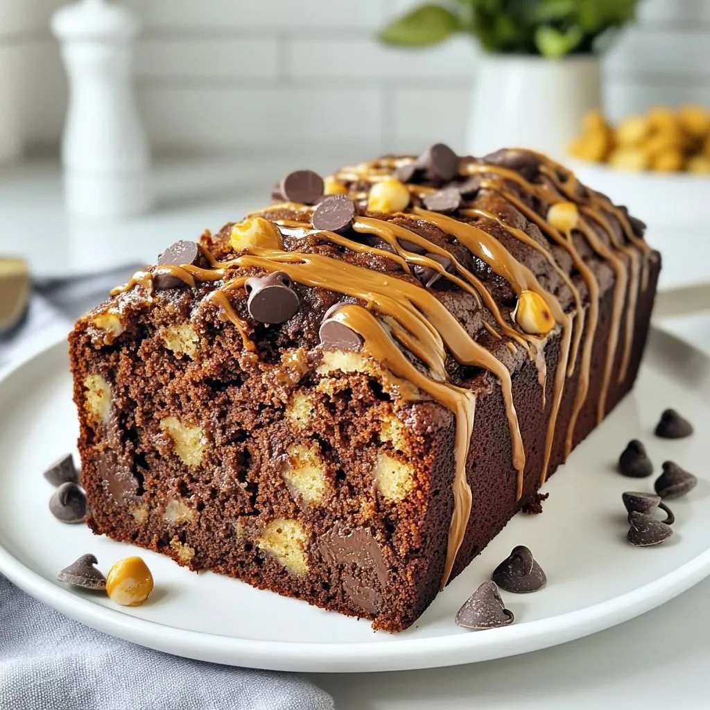 Schokoladen-Erdnussbutter-Bananenbrot Einfaches Rezept