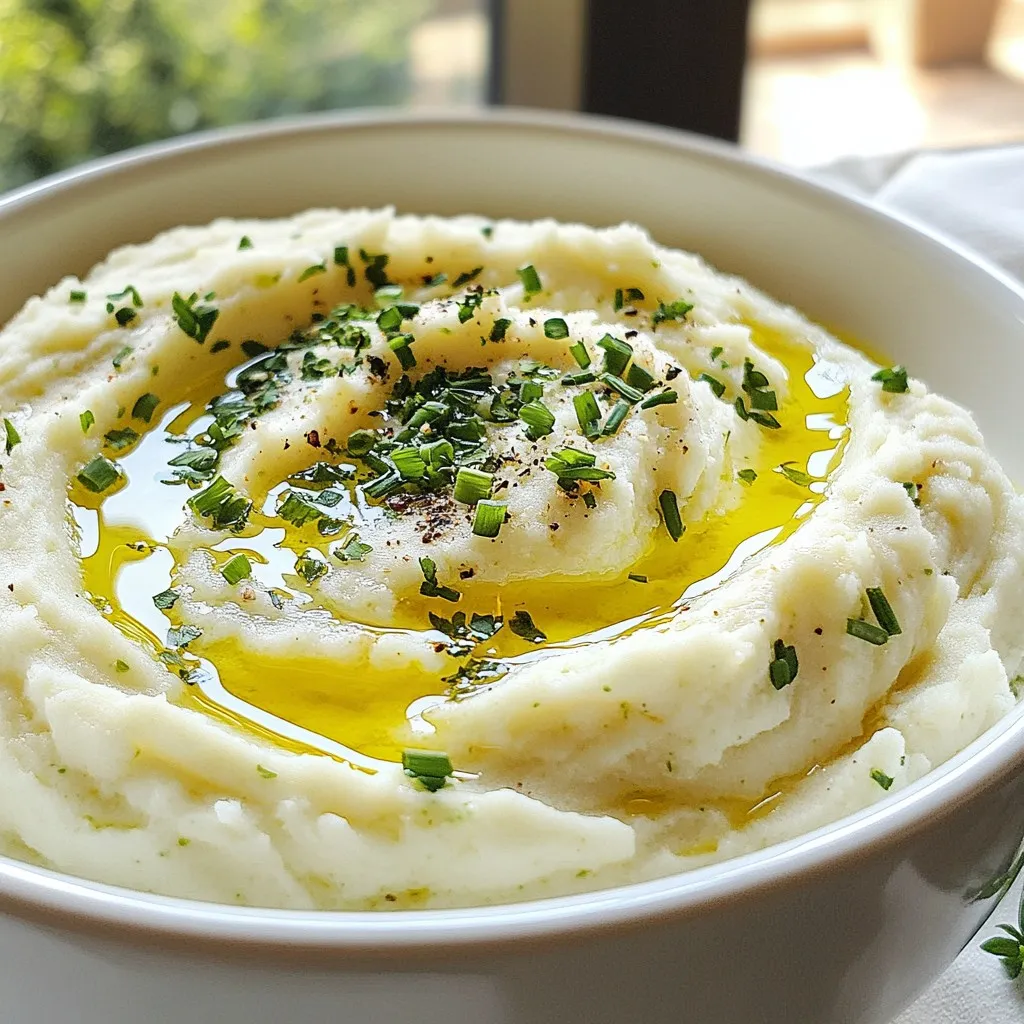 Knoblauch Kräuter Blumenkohlpüree Cremiger Genuss