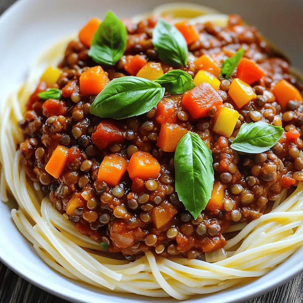 Vegan Lentil Bolognese Schnelle und gesunde Mahlzeit