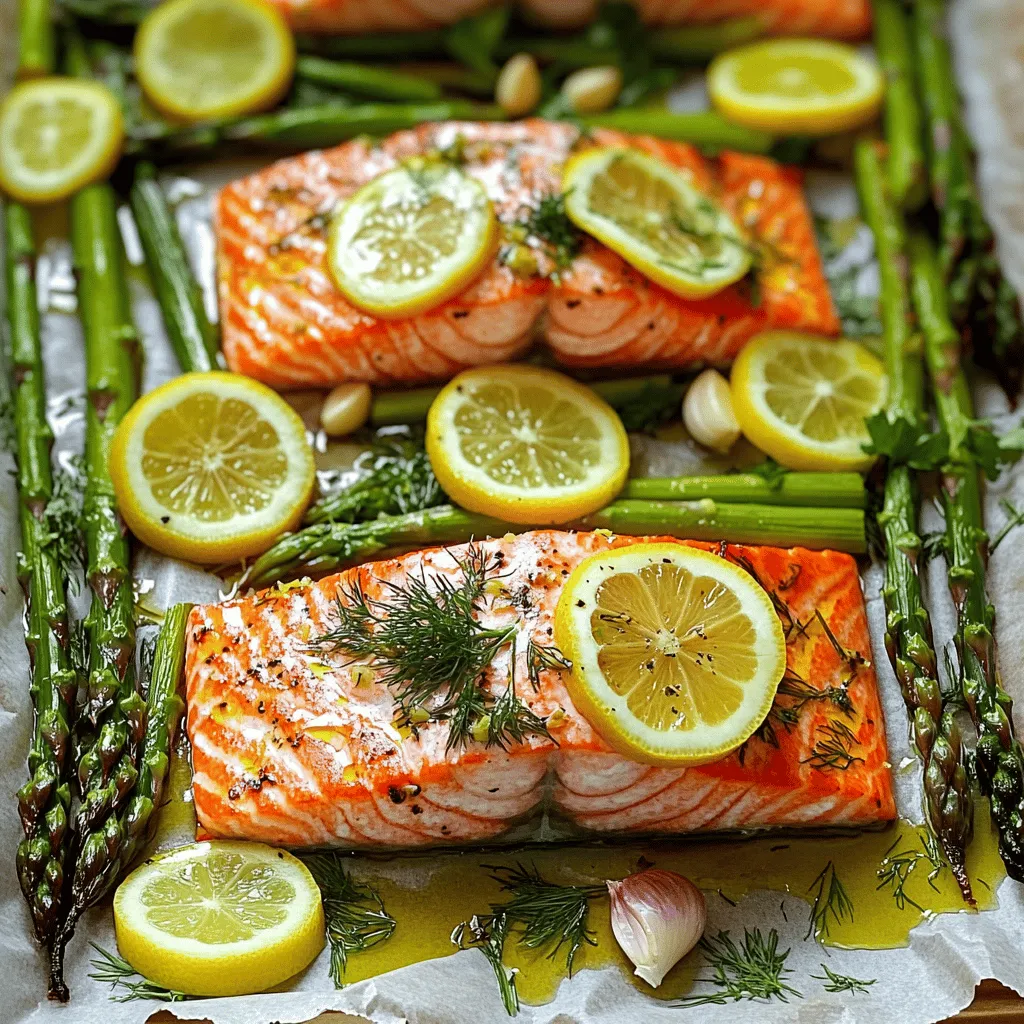 Blitzschnelles Sheet Pan Lemon Dill Salmon und Spargel