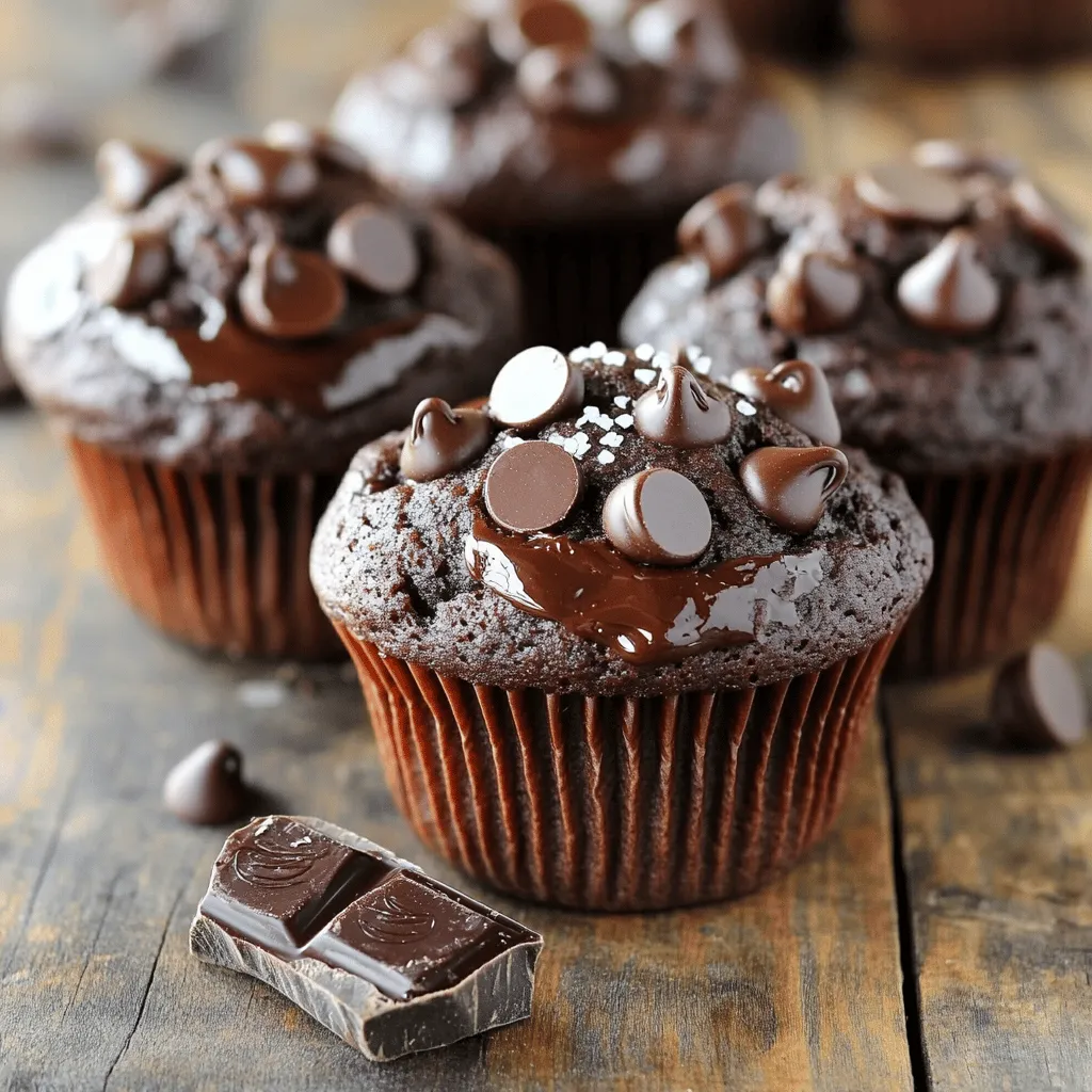 Einfache Doppelte Schokoladen Muffins Lecker und Schnell