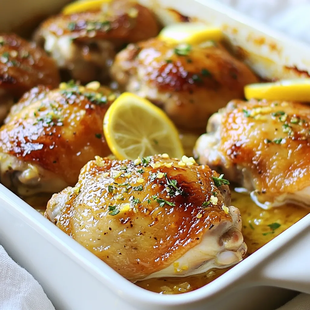 Lemon Garlic Chicken Thighs Zart und Würzig Genießen