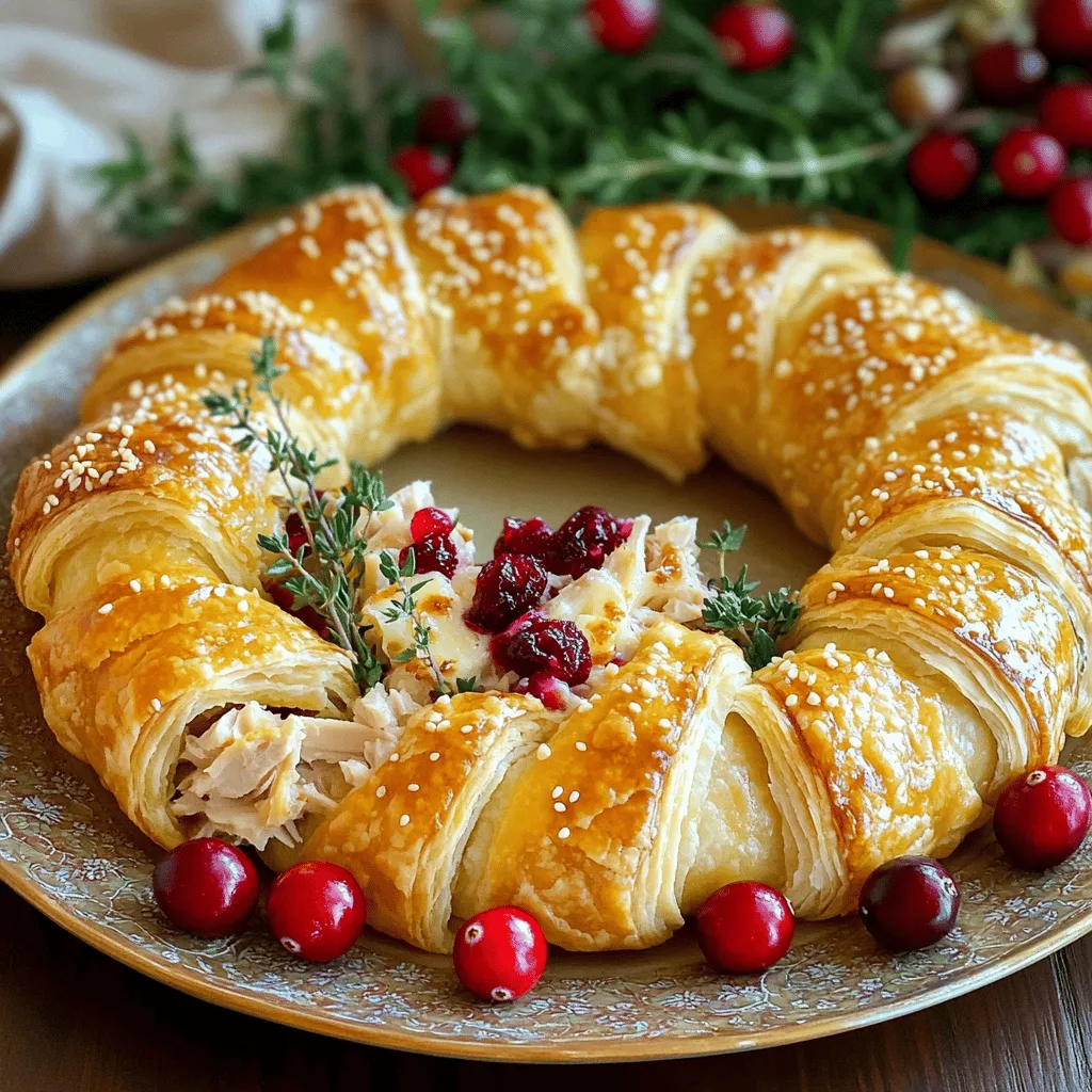 Um einen herzhaften Truthahn- und Cranberry-Crescent-Ring zuzubereiten, brauchst du einige einfache Zutaten. Du benötigst 500 g gewürfelte Putenbrust, 200 g Cranberrysoße, 150 g weichen Frischkäse, und 250 g Blätterteig. Außerdem sind 1 TL getrockneter Thymian, Knoblauch- und Zwiebelpulver wichtig. Füge 1/2 Tasse geriebenen Käse, etwas Salz und Pfeffer, sowie ein Eigelb zum Bestreichen hinzu. Sesam oder Mohn sind tolle Toppings, um deinem Gericht den letzten Schliff zu geben.