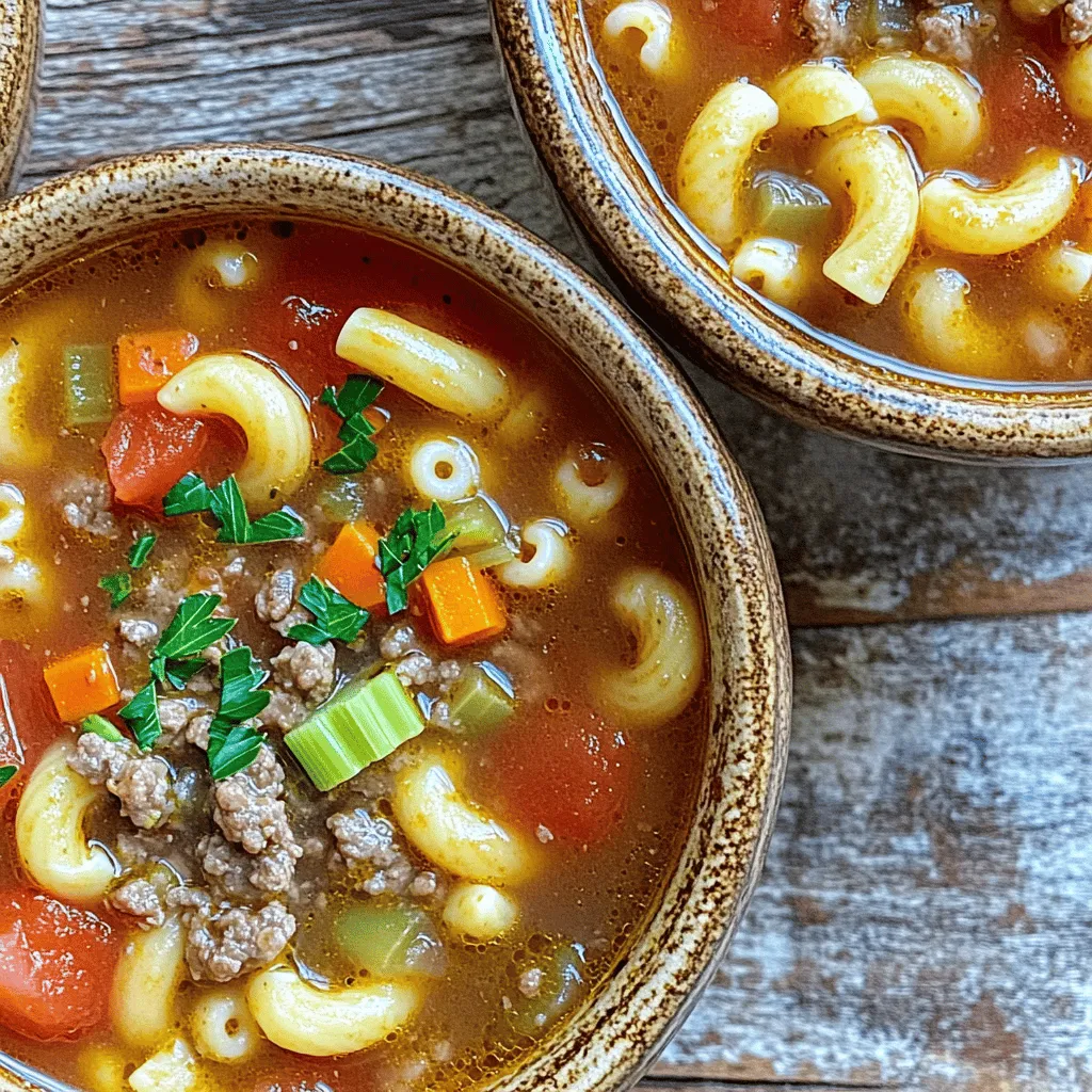- 300 g Rinderhackfleisch - 400 g Dosen-Tomaten (gehackt) - 1 Liter Rinderbrühe