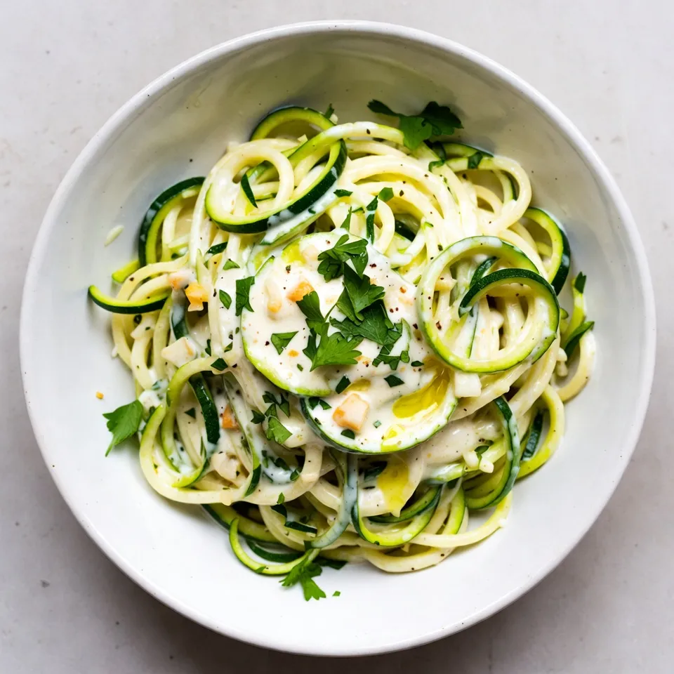 Cremige Knoblauch Parmesan Zoodles Frisch und Lecker