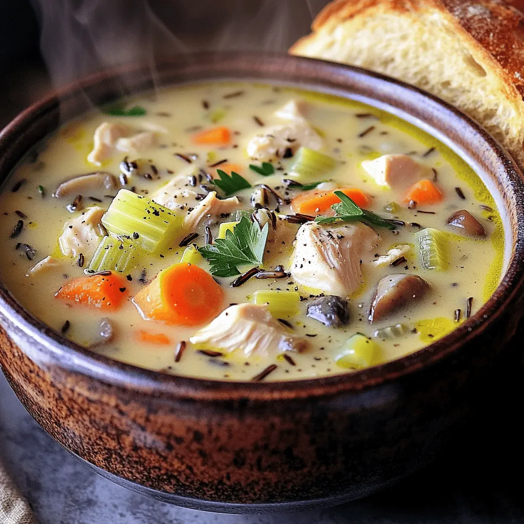 Creamy Chicken &#038; Wild Rice Soup Einfache Genusswaffe