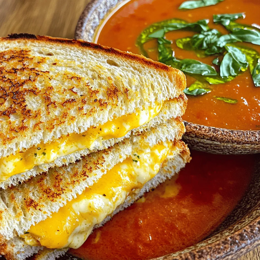Grilled Cheese and Tomato Soup Köstliches Rezept