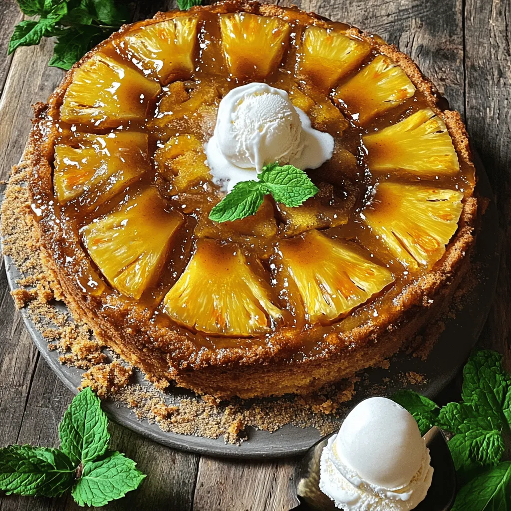 Pineapple Upside Down Cake mit einfachen Fotos
