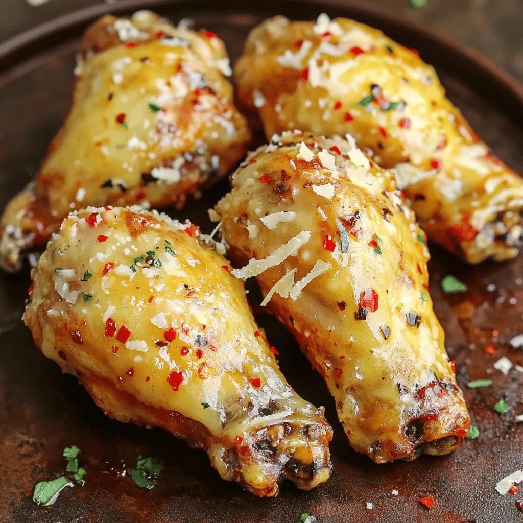 Für die Hot Truffle Garlic Parm Wings benötigst du einige einfache Zutaten. Hier ist, was du brauchst: 1 kg Hähnchenflügel, 4 Esslöffel Olivenöl, 4 fein gehackte Knoblauchzehen, 2 Esslöffel Trüffelöl, 1 Teelöffel rote Paprika, 1 Teelöffel Salz, 1/2 Teelöffel schwarzer Pfeffer, 100 g frisch geriebener Parmesankäse, frische Petersilie zum Garnieren und optional Chili-Flocken.