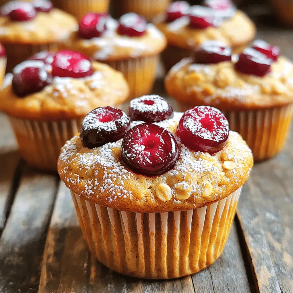 Cherry Oatmeal Protein Muffins voller Energie geniessen
