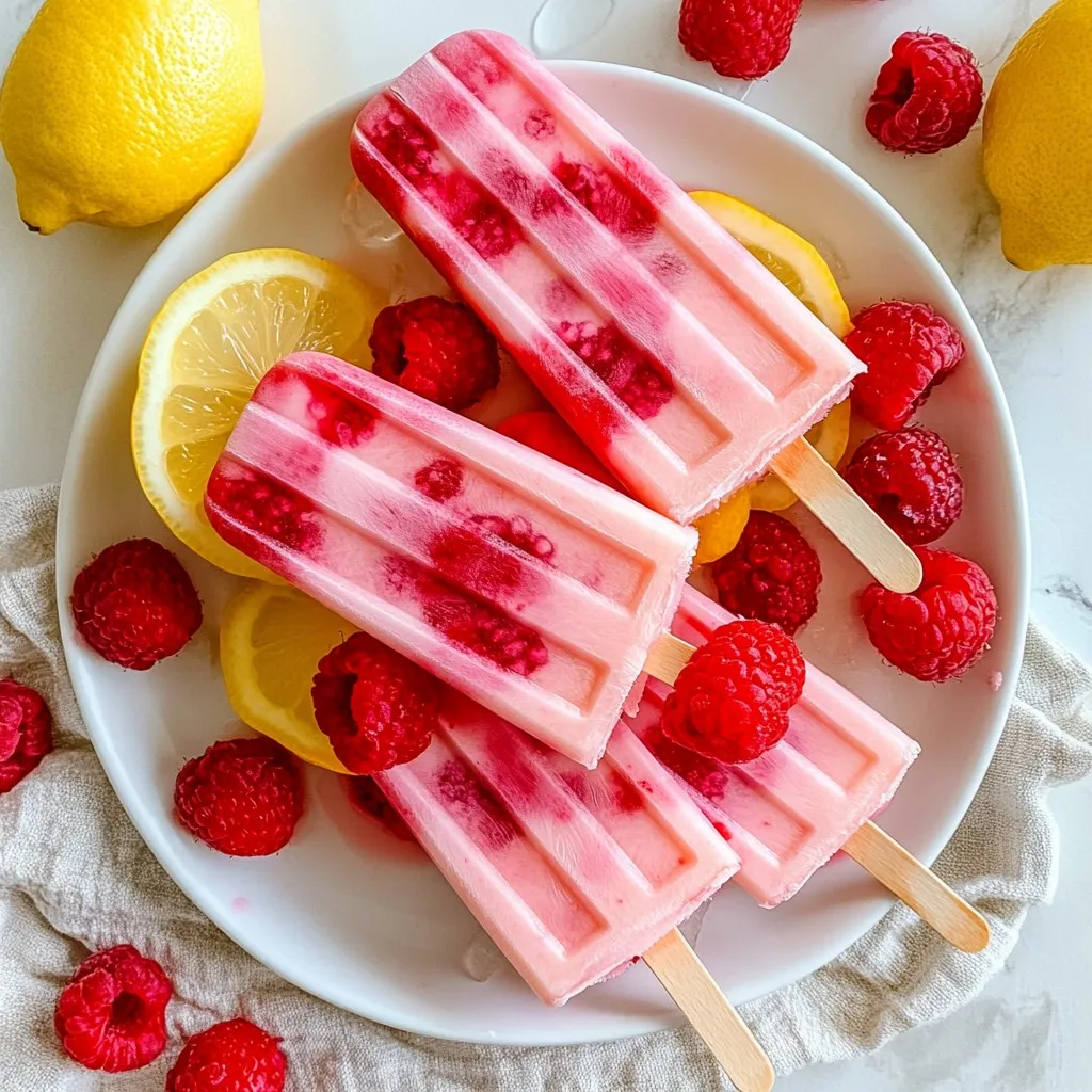 Frische Raspberry Lemonade Popsicles für den Sommer