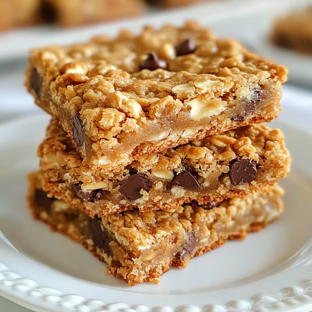 Peanut Butter Oatmeal Cookie Bars Einfach und Lecker