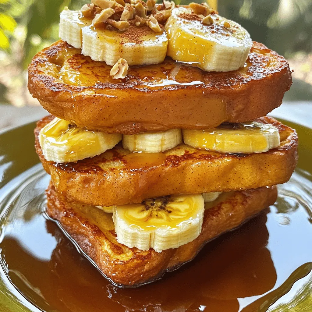 Peanut Butter Banana French Toast Genuss für Frühstück