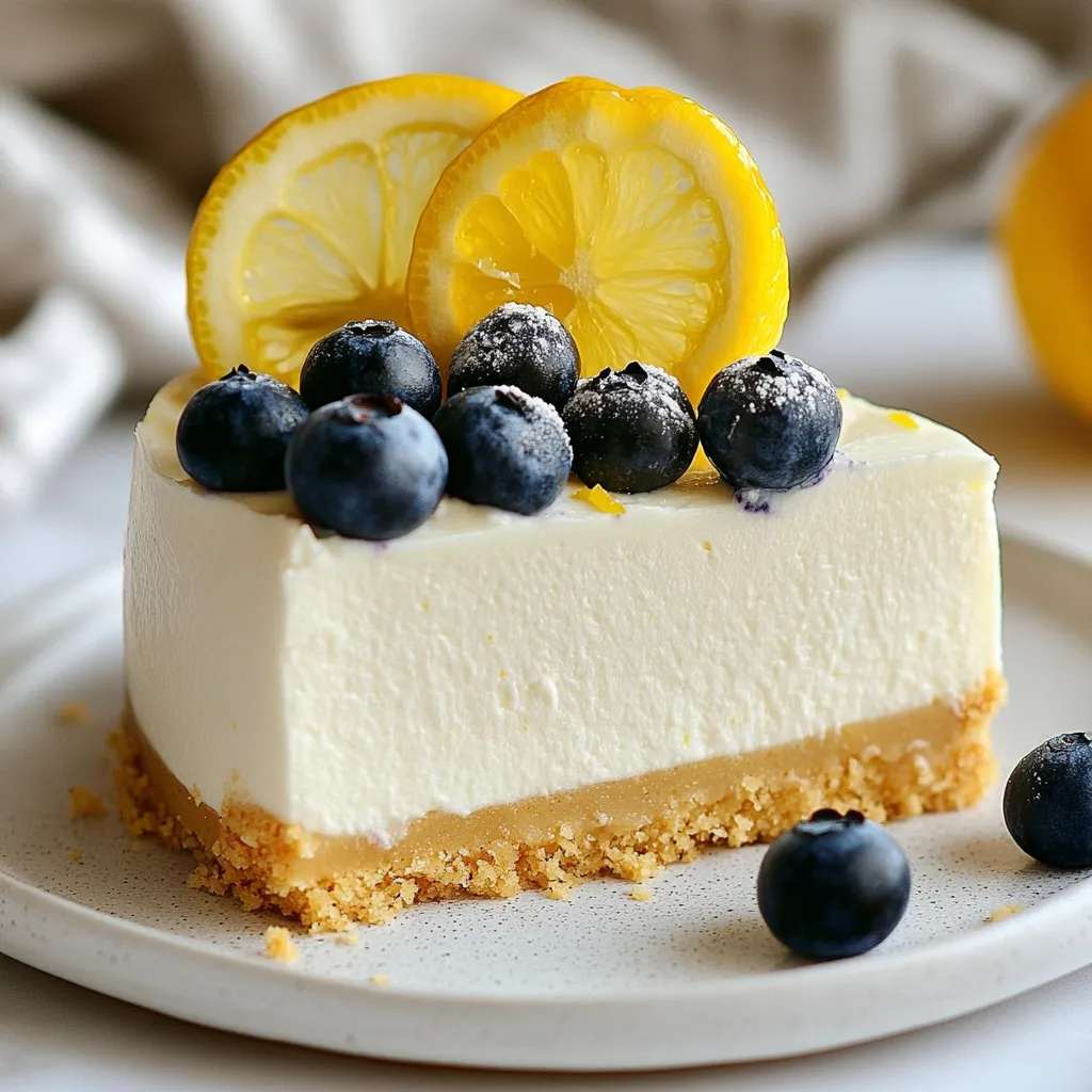 Vegan Lemon Blueberry Cheesecake Einfach und Lecker