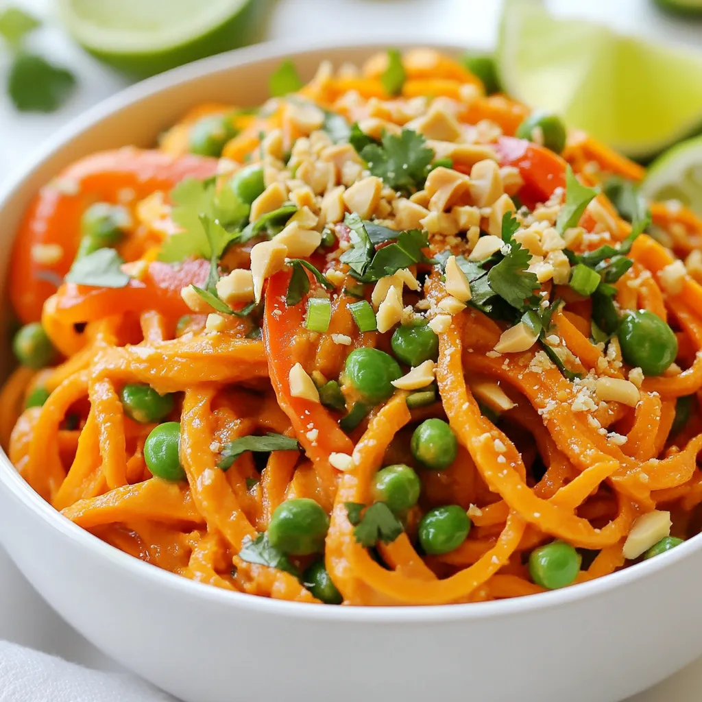 Thai Peanut Sweet Potato Noodles Schnelles Rezept