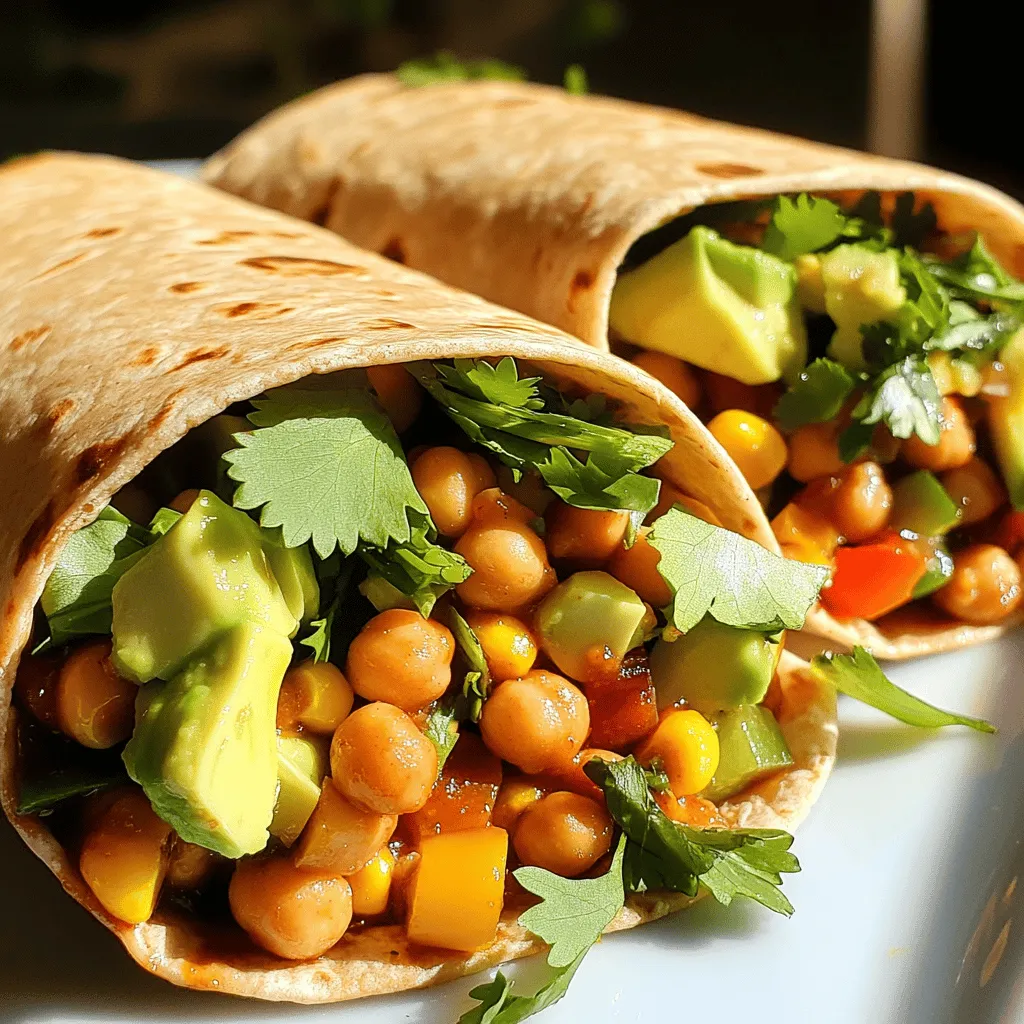 BBQ Chickpea Salad Wraps Frisch und Herzhaft Genießen