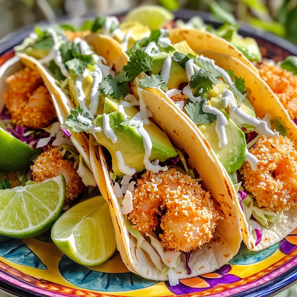 Air Fryer Crispy Coconut Shrimp Tacos Köstlicher Genuss