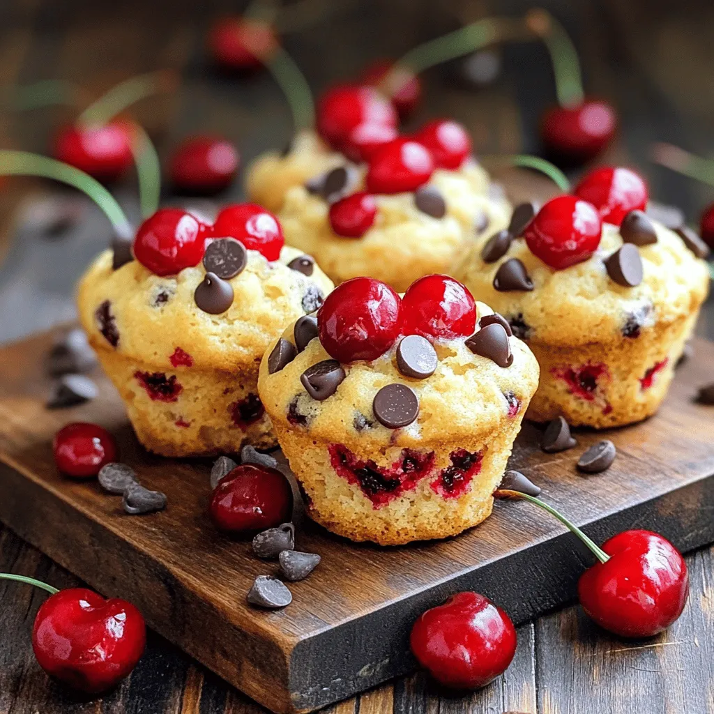 Cherry Chocolate Chip Muffin Tops Leckere Backfreude